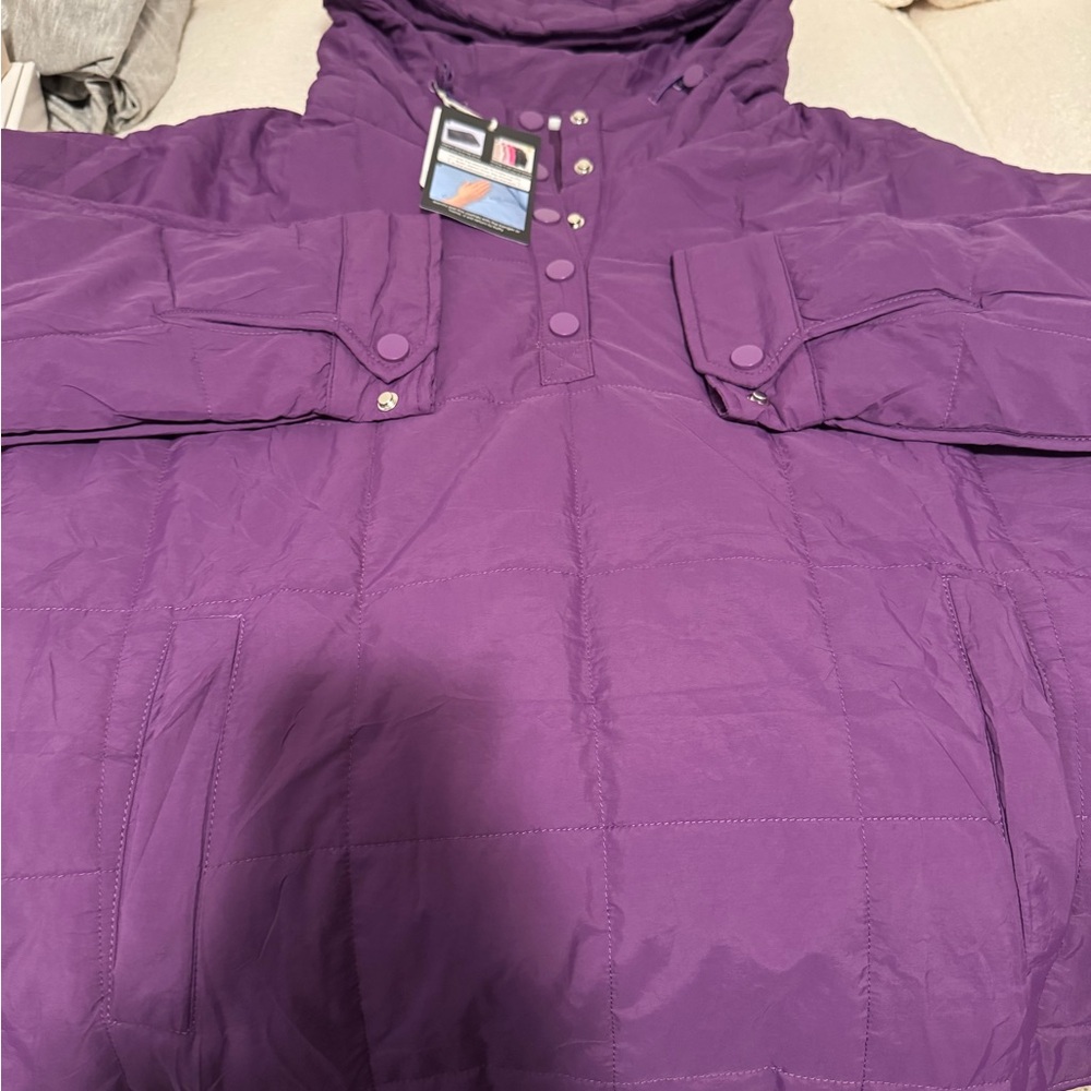 Quilted half button puffer jacket - Picture 6 of 9